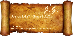Januskó Gusztáv névjegykártya