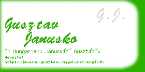 gusztav janusko business card